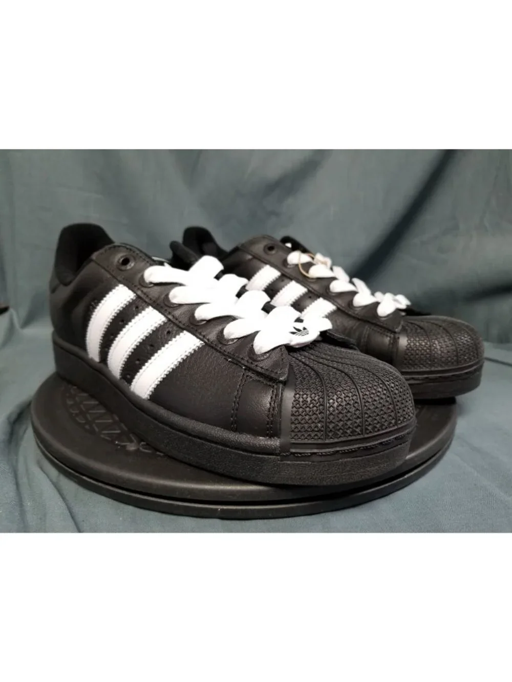 Adidas Superstar II Sneakers Core Black White JI3538 Mens Size 9.5 NEW NO BOX!